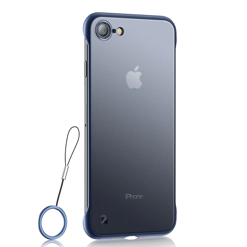 Msvii Бескаркасный чехол для iPhone 7 чехол силиконовый прозрачный для iPhone 8 чехол для iPhone X/6/6 S/Xs/Xr Coque 8 Plus Funda Xs Max чехол - Цвет: Синий