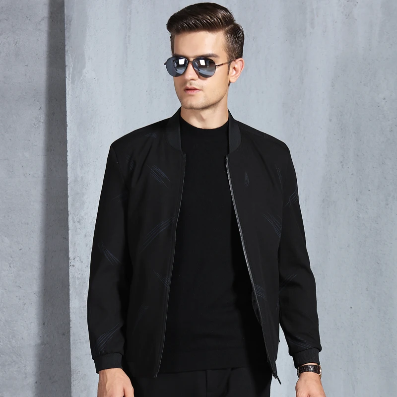 2018 Spring Autumn Casual Solid Fashion Slim Jacket Men Overcoat Baseball Jackets Men's streetwear Jacket
