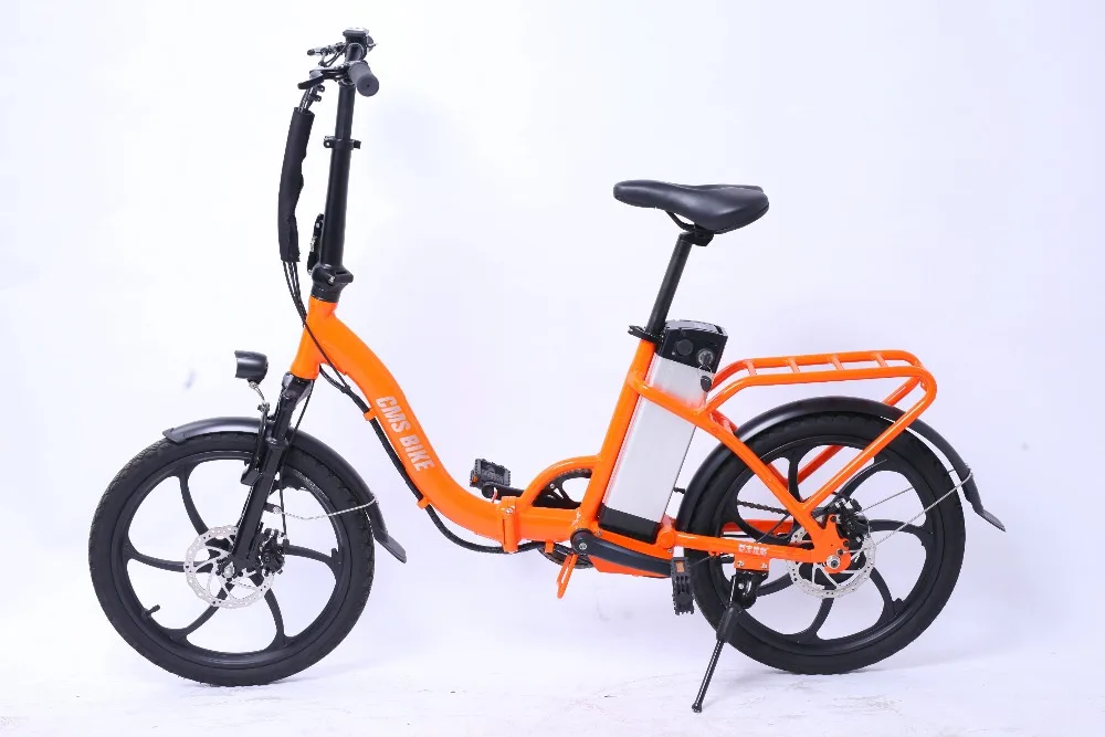 Perfect 20inch folding electric bike with display and suspension electric bicycle with pedal+lithium battery for two person disc brake 8