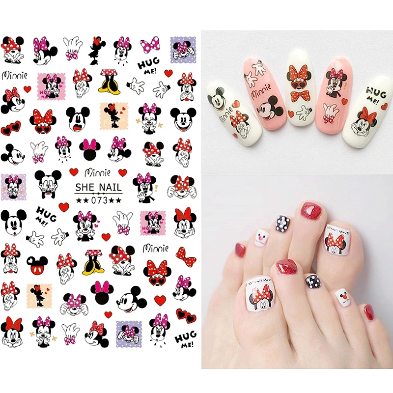 2 sheets adhesive 3d nail sticker foil decals for nails sticker art cartoon design nail art decorations supplies tool