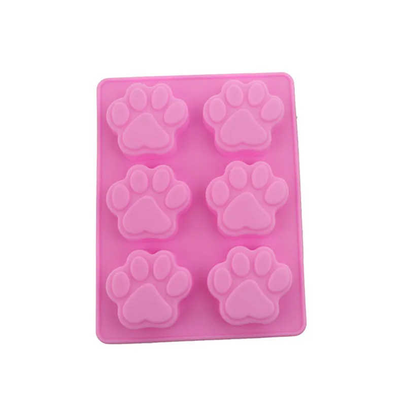 

Silicone Mold Lovely Dog Paw Pattern Ice Cube Soap Fondant Decoration Silikon Form Cake Decorating Tools Kitchen Baking Tools