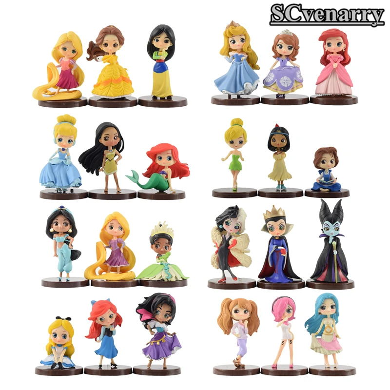 

Qposket Petit Qrincess Snow White Rapunzel Cinderella Mermaid One Piece Vivi Reiju Pudding Q Vevion PVC Action Figure Model Toys