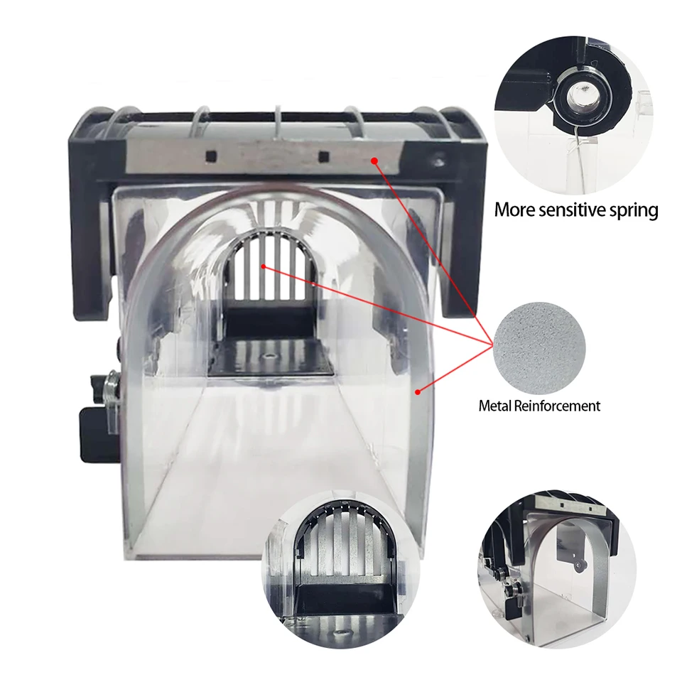 Многоразовая ловушка для мыши из прозрачного пластика, умная ловушка для ловли грызунов, ловушка для мыши крысы, клетка для ловушки в помещении, для улицы, для борьбы с вредителями