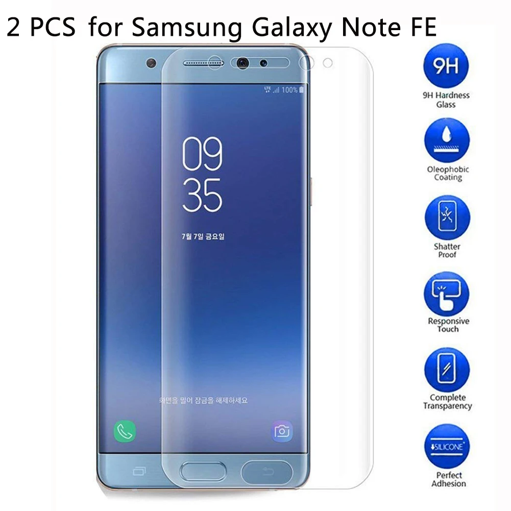 2PCS for Samsung Galaxy Note FE Ultra-thin Screen Protectction N935F/DS N935S N935K N935L 3D Arc Edge Tempered Glass | Мобильные