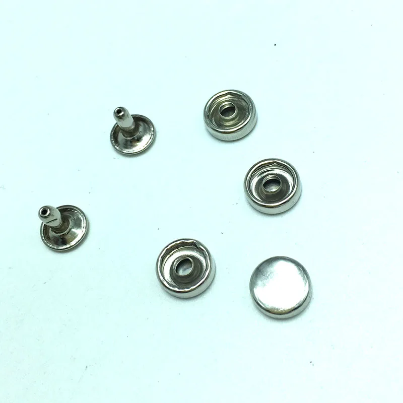 1000pcs 10mm Silver Flat Round Cap Rivets Rapid Studs in Bag Parts & Accessories from Luggage