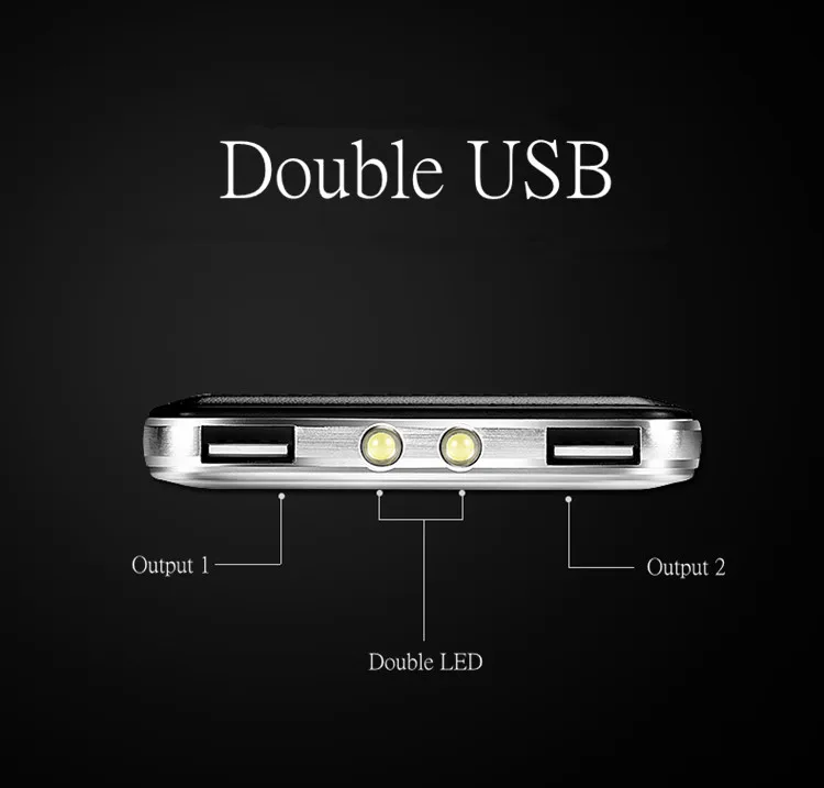 Double USB power bank 30000mah External Battery LCD Portable Mobile phone Charger powerbank for iPhone X samsung note 8 xiaomi