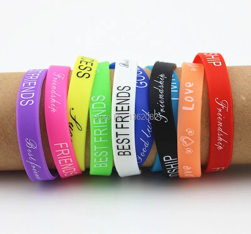 12x Color Mix Stainless Steel Silicone Bracelets Men Women Charm Wristbands 