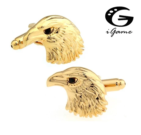 

iGame Factory Price Retail Lovely Animal Cufflinks For Men Copper Material Totem Eagle Head Design Cuff Links Free Shipping