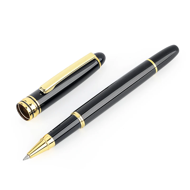 Luxury Brand Full Metal Ball Pen 0.5mm Medium Refill Gold& Silver Clip School Office Business Ballpoint Pens Writing Stationery