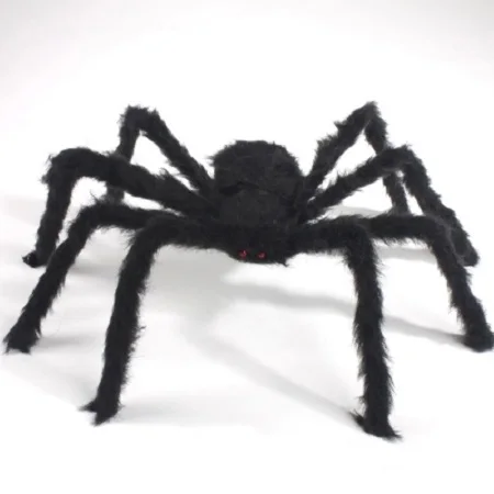

75cm to 200cm super big plush spider made of wire and plush black and multicolour style for party or halloween decoration