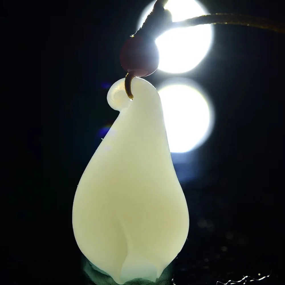 Natural Hetian Jade Necklace Pendant (5)