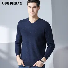 COODRONY Winter New Arrivals Merino Wool Sweater Men Thick Warm Cashmere Pullover Men Casual V-Neck Mens Sweaters 8321