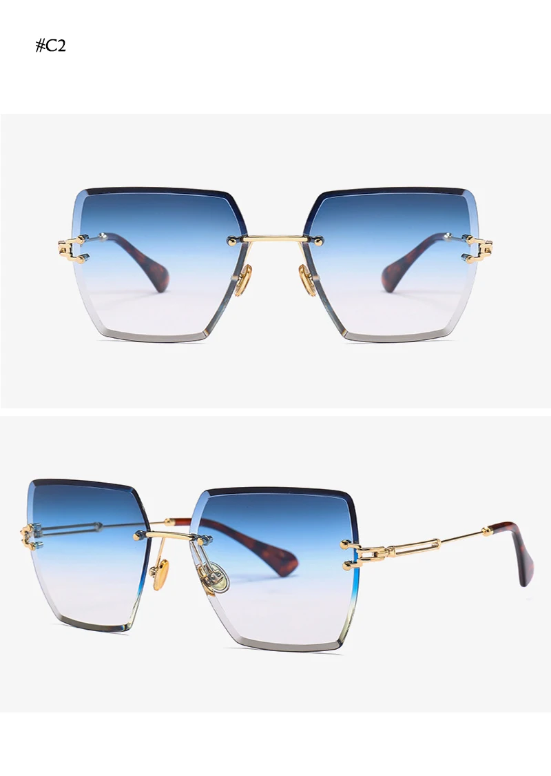 rimless square sunglasses  (15)