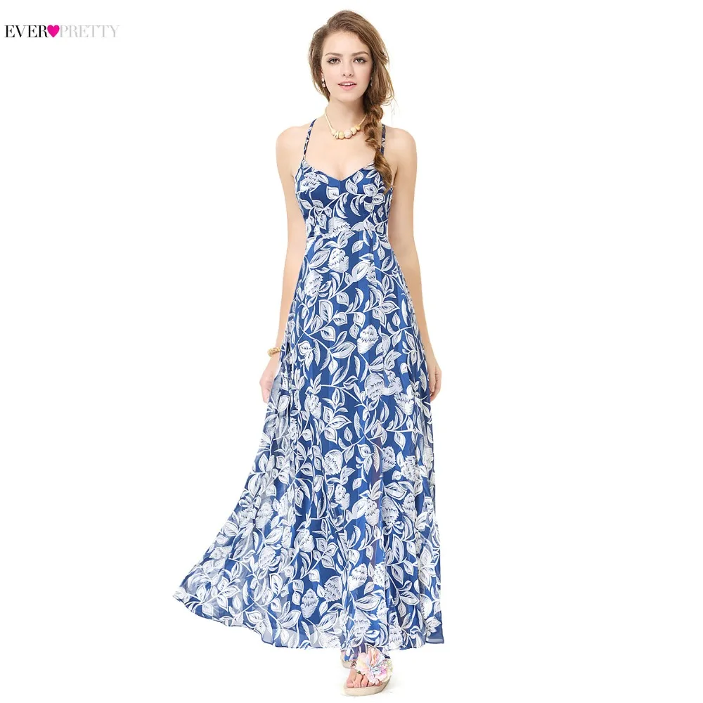 

[Clearance Sale ]Ever Pretty Beach Style Evening Dresses 2018 Summer New Arrival Fashion Women Casual Dress for Party AS08906SW
