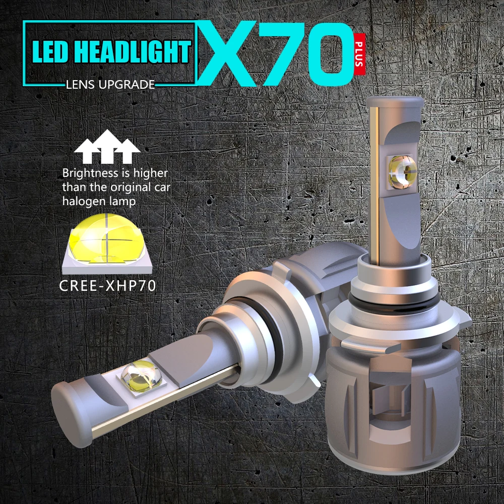 1 комплект P70 120W 15600LM hb3 автомобильных светодиодных фар CR EE XHP70 чип супер белый 6000K