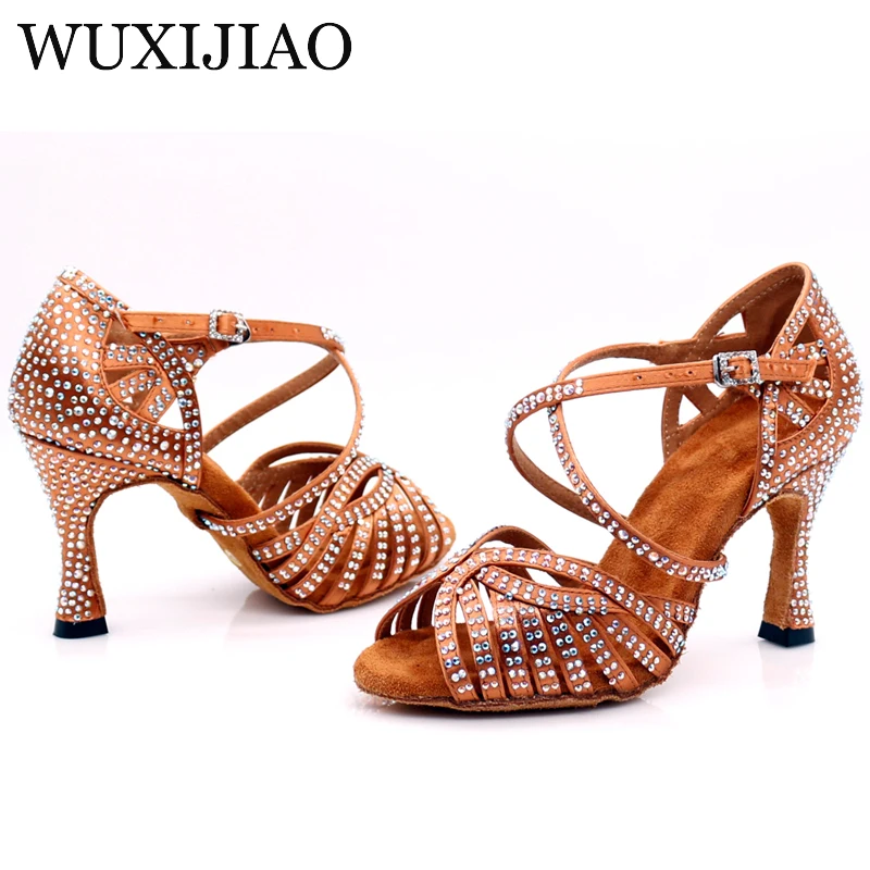  WUXIJIAO Dance Jazz Shoes Latin Dance Shoes For Women Salsa Latin Shoes Girls Ballroom Latin Shoes 
