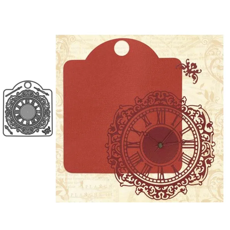 

Metal cutting dies cut build up big clock print smile collage Scrapbook PAPER CRAFT card album stencils craft die