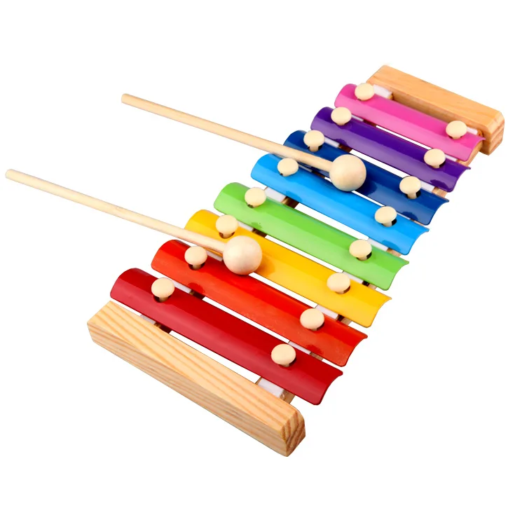 BOHS Мелодия пианино ребенка раннего образования деревянный музыкальный инструмент игрушки трейлер 8 весы, 24*13 см