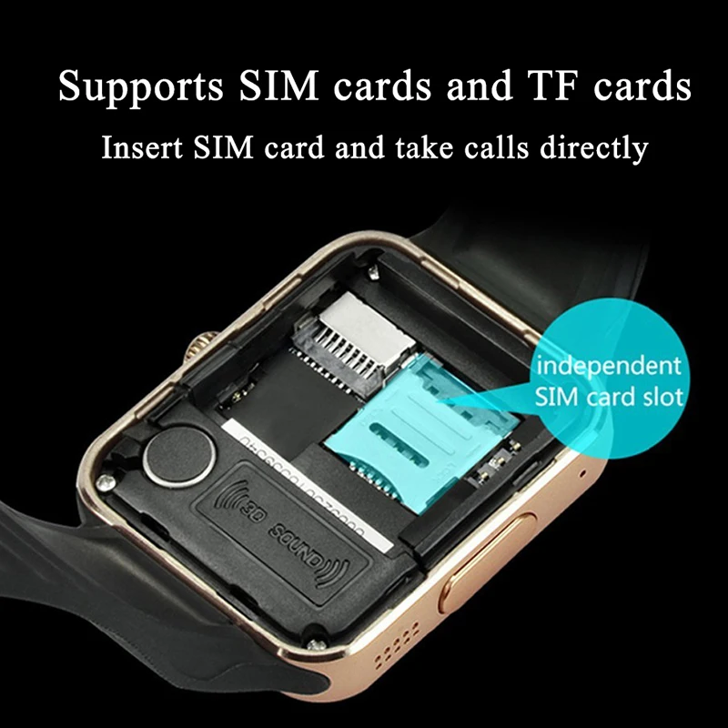 Smart Watch for iWatch iPhone Android SmartWatch Support Sim TF Card Touch Screen Passometer Fitness Tracker Message Remind GT08