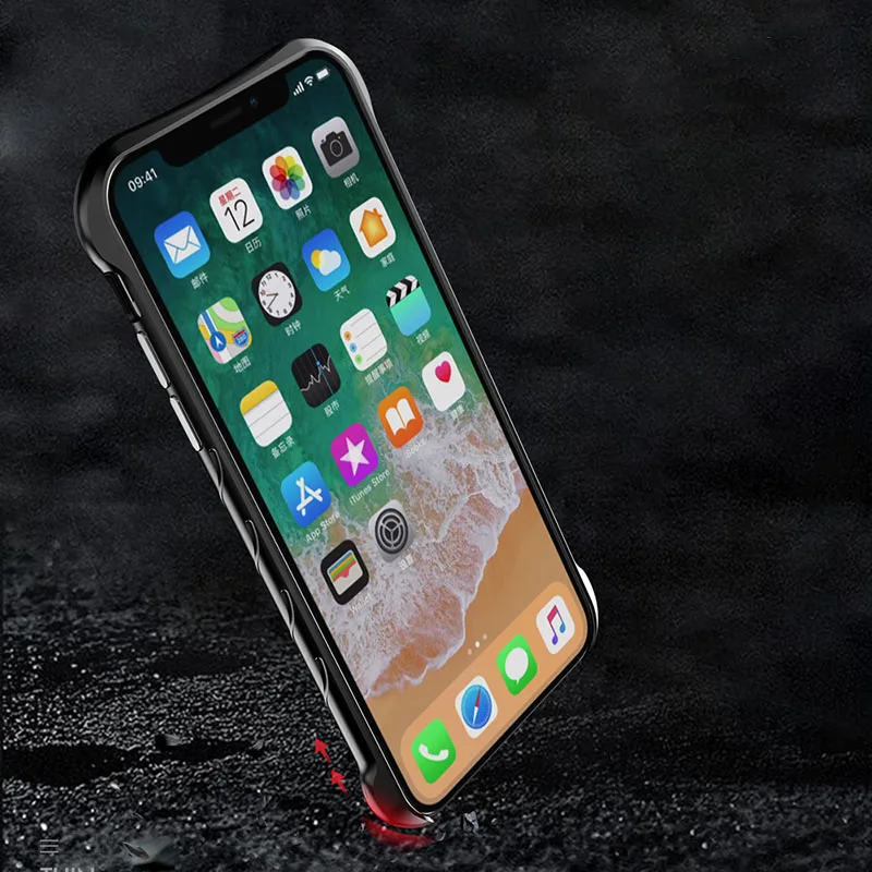 Яркий Цвет чехол для телефона iPhone X Case противоударный металлический Алюминий