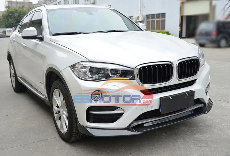 Настоящее углеродное волокно передний спойлер для BMW X6 F16 xDrive серии 15UP B463