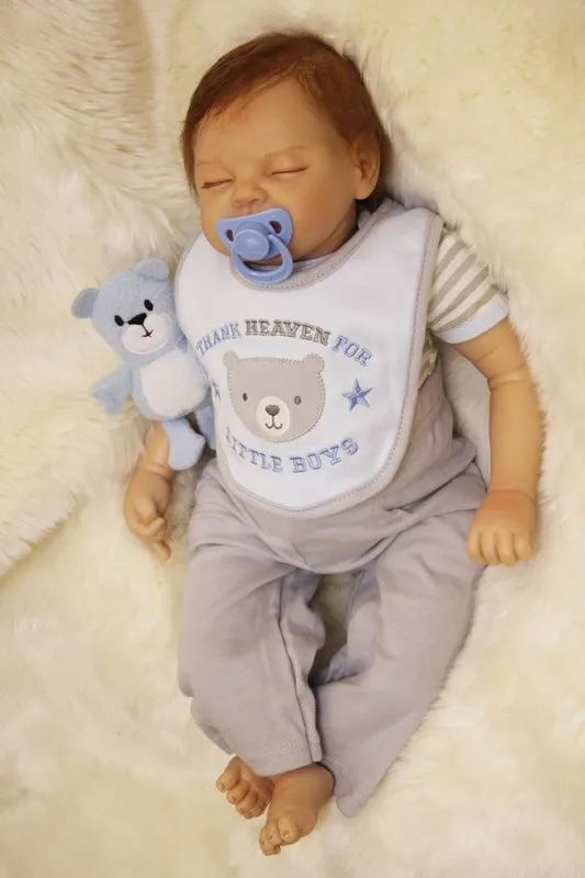 

55cm Silicone Vinyl Reborn Baby Doll Toys Lifelike Toddler Doll Best Birthday Gifts For Kids