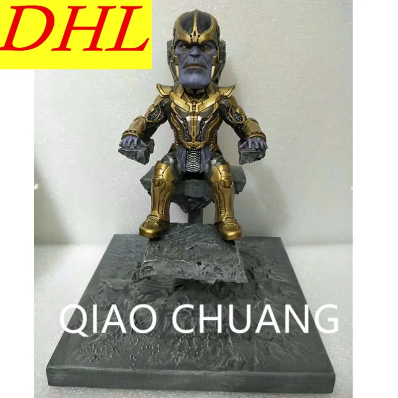 

The Avengers Guardians Of The Galaxy Supervillain Thanos Q Version Throne PVC Action Figure Collection Model Bambola G1111