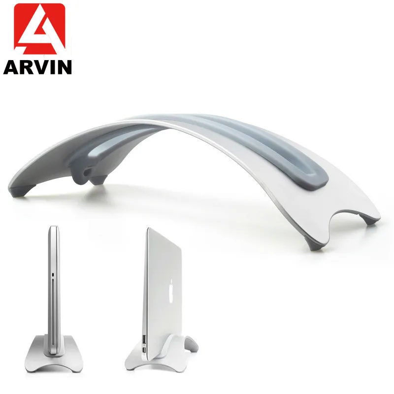 Liga de Alumínio Suporte para Macbook Arvin Prata Portátil 13 Pro Retina 12 15 Base Vertical Desktop Notebook Suporte Refrigeração ar 11