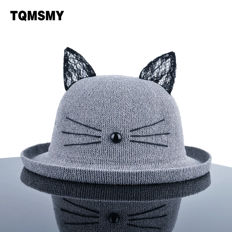 TQMSMY العلامة التجارية كاب النساء بلون الشمس القبعات الصيف جميل الدانتيل الأذن سترو قبعة بنما التطريز الشاطئ قبعة دلو قبعات للفتيات TQMSMY العلامة التجارية كاب النساء بلون الشمس القبعات الصيف جميل الدانتيل الأذن سترو قبعة بنما التطريز الشاطئ قبعة دلو قبعات للفتيات