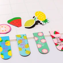 1 Набор Магнитных закладок для книг с фруктовым мороженым, маркеры для канцелярских принадлежностей, офисные школьные этикетки, индексы, штампы, закладки