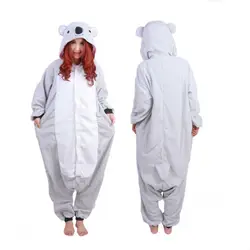 Все в одном животных Серый Коала пижамы Onesie для взрослых женские Для женщин Pijamas зима пижамы