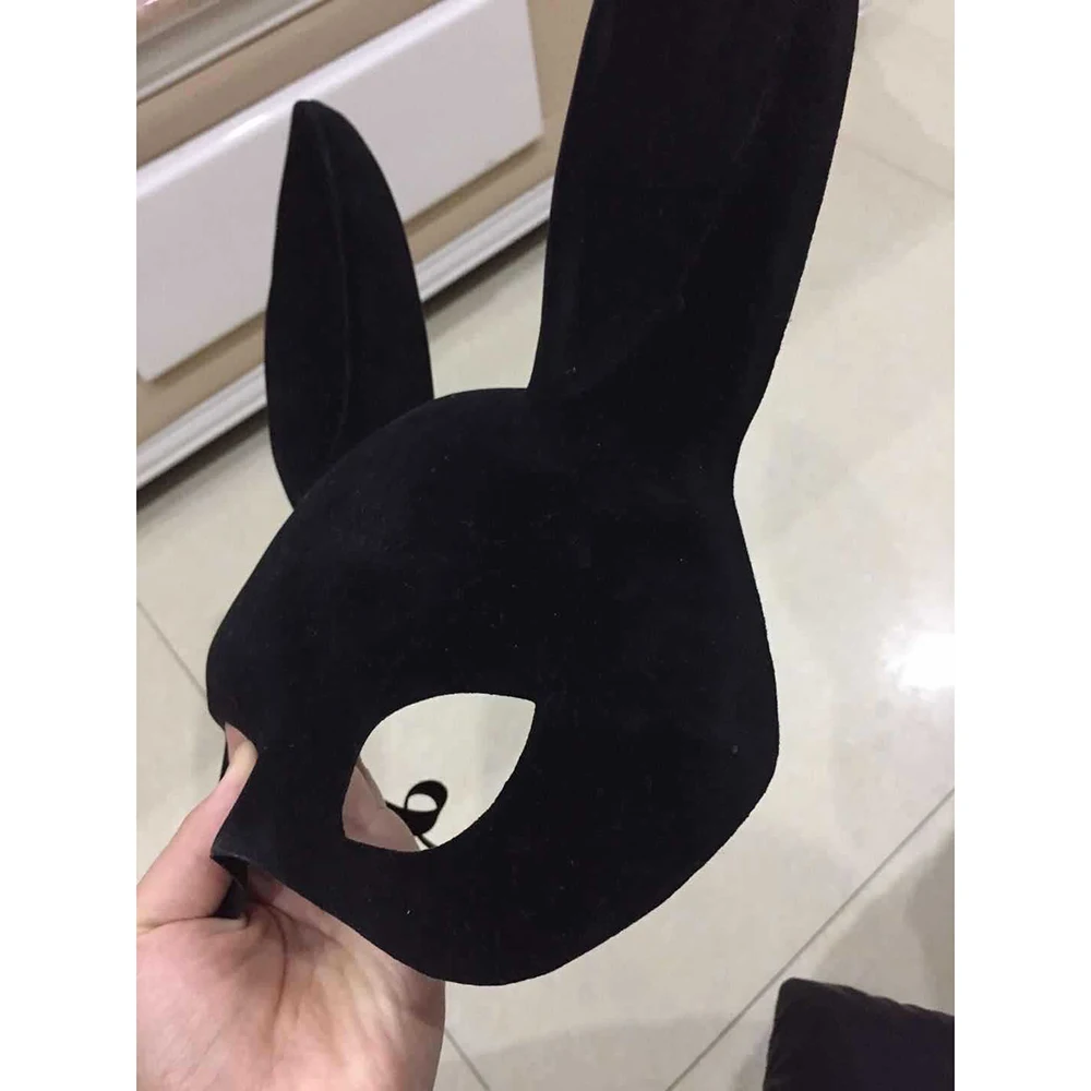 New Sexy Cool Rabbit Head Latex Mask Cat Girl Halloween Ball Fancy Dress Costume Cosplay Moive Saw Gift New