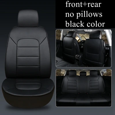 Сиденья для Защитные чехлы для сидений, сшитые специально для Toyota corolla rav4 chr yaris Avensis Auris FJ Cruiser Honda подходит для Civic Accord для Suzuki Swift Vitara Fiat Punto - Название цвета: 5seat black standard