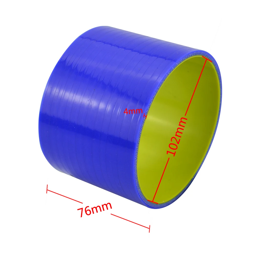VR-синий и желтый " 102 мм Прямой силиконовый промежуточное турбо охлаждение Впускной трубопроводная муфта шланг VR-SH0040-QY