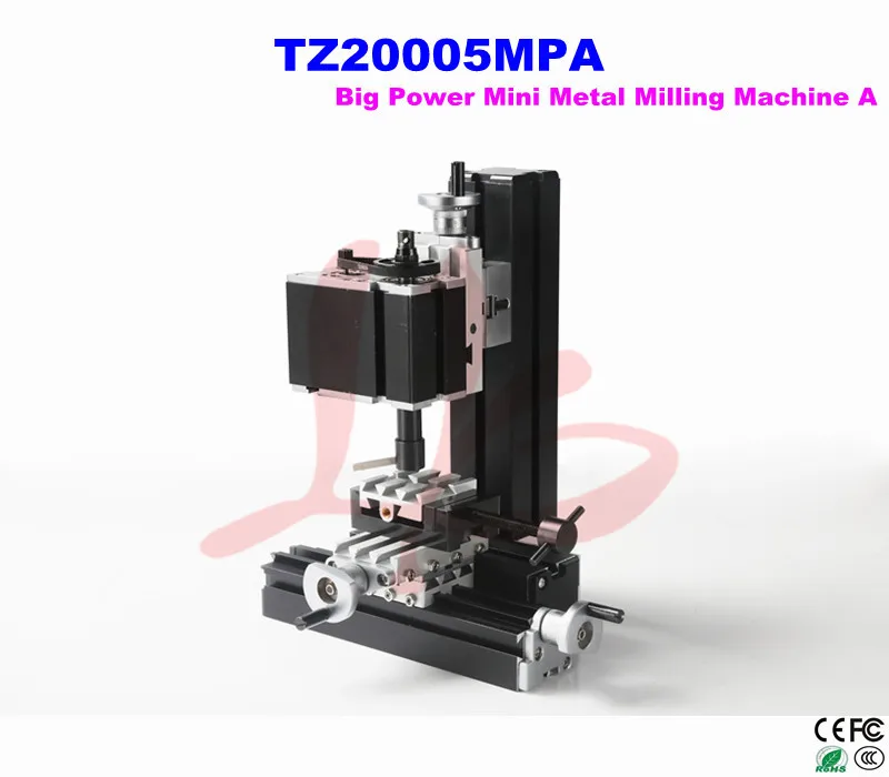 Big Power Mini Metal Milling Machine A headstock, long machine bed