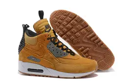 Лидер продаж Nike Air Max 90 Sneakerboot Ice мужские зимние обувь для бадминтона кроссовки амортизирующие, Зимние Замшевые материал высокая трек