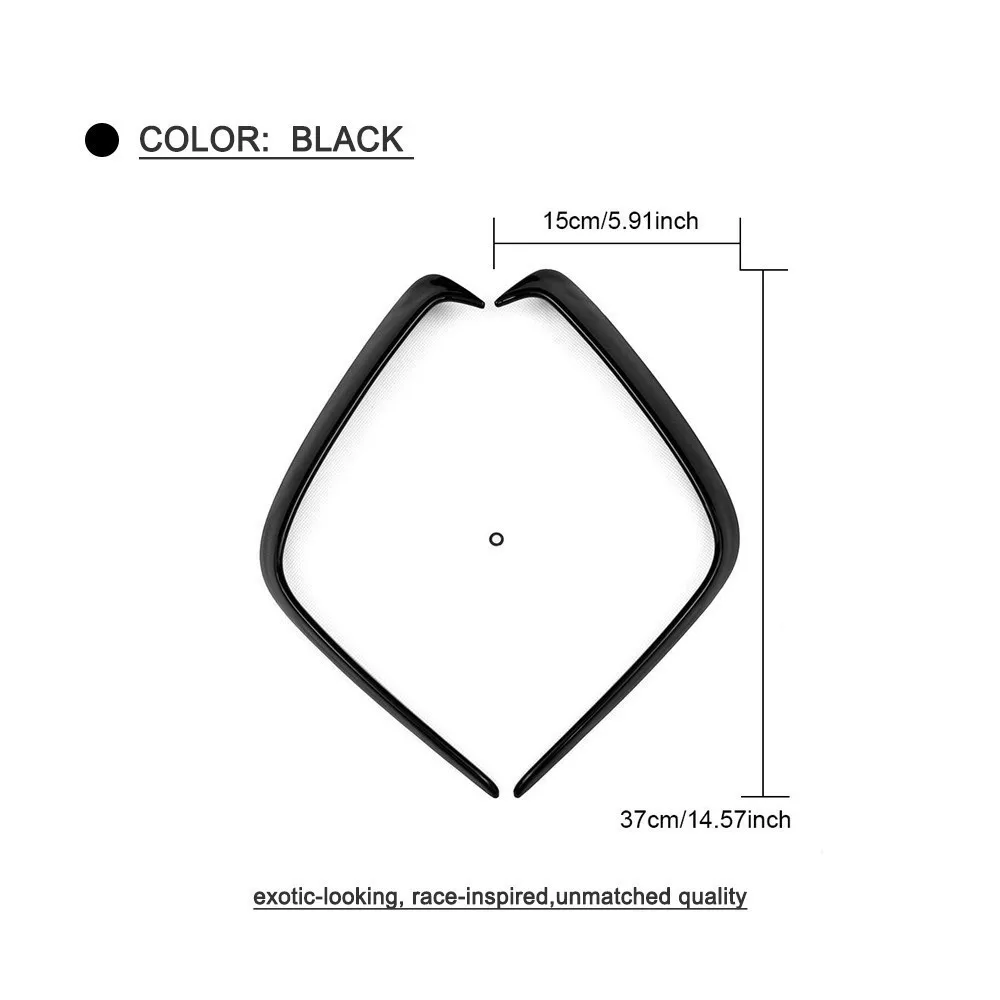 1 par de coches negro ABS parachoques trasero divisor Spoilers Canard para Mercedes Benz para W176 A200 A250 A45 para AMG 2013-2016