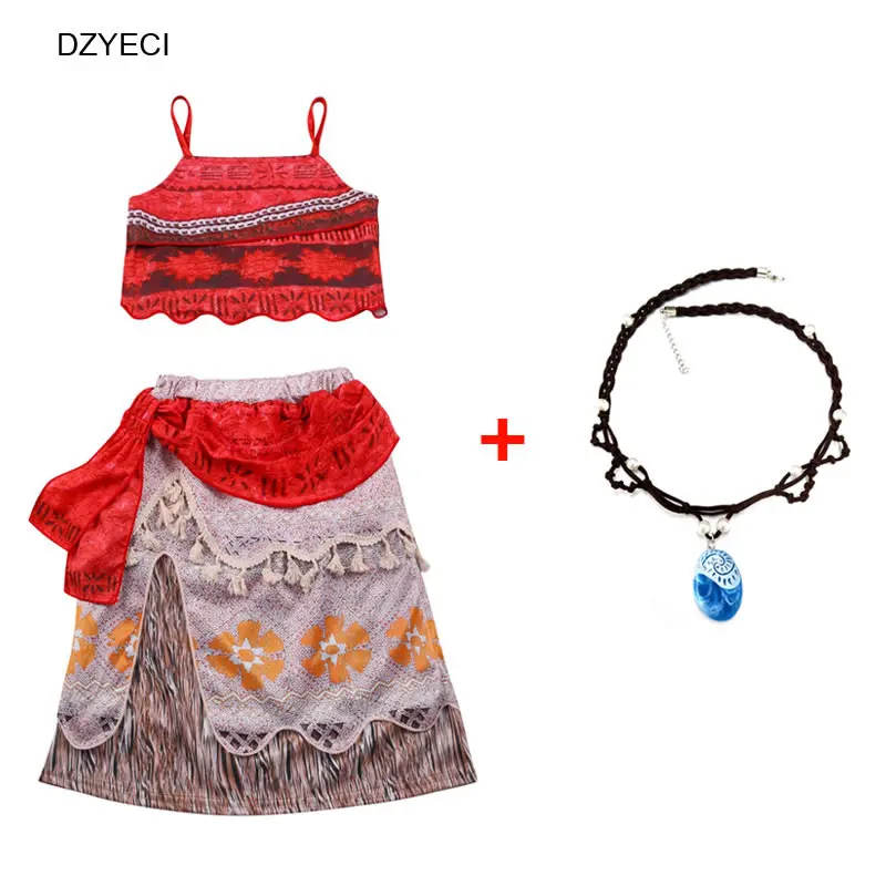 DZYECI Moana Vaiana/комплект для маленьких девочек изысканные наряды костюм на Хэллоуин