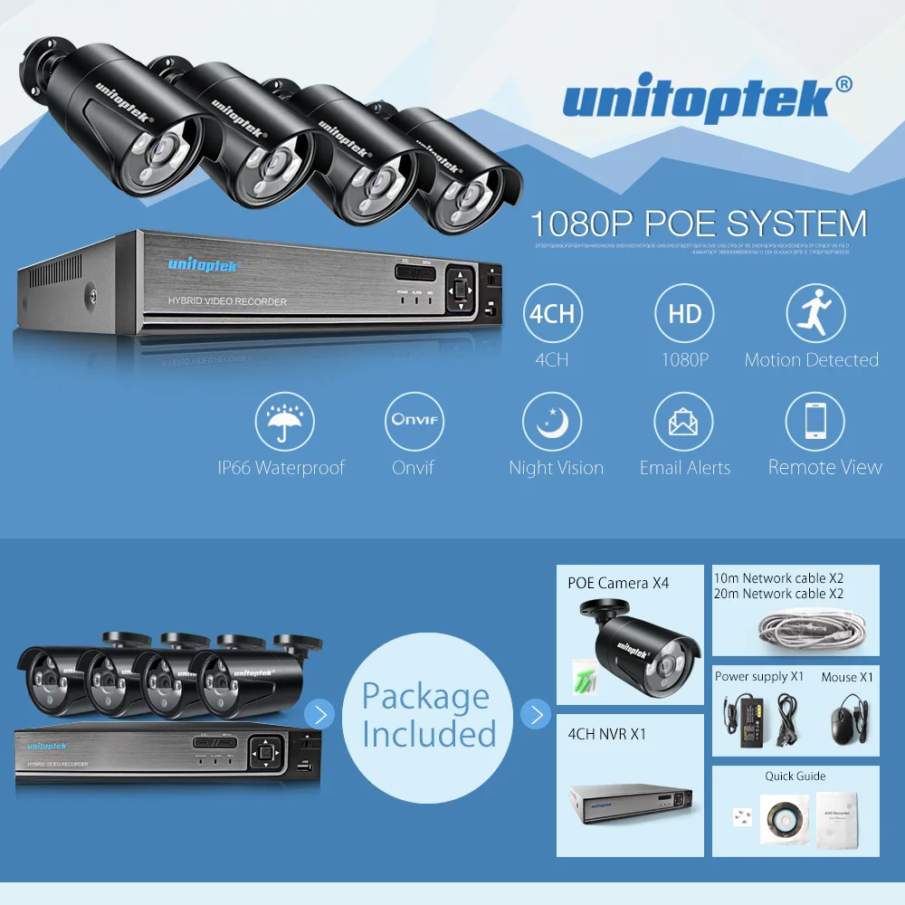 4CH 4MP POE NVR CCTV система Plug And Play 2MP Водонепроницаемая цилиндрическая ip-камера для улицы IR 20 м комплект видеонаблюдения P2P XMEye