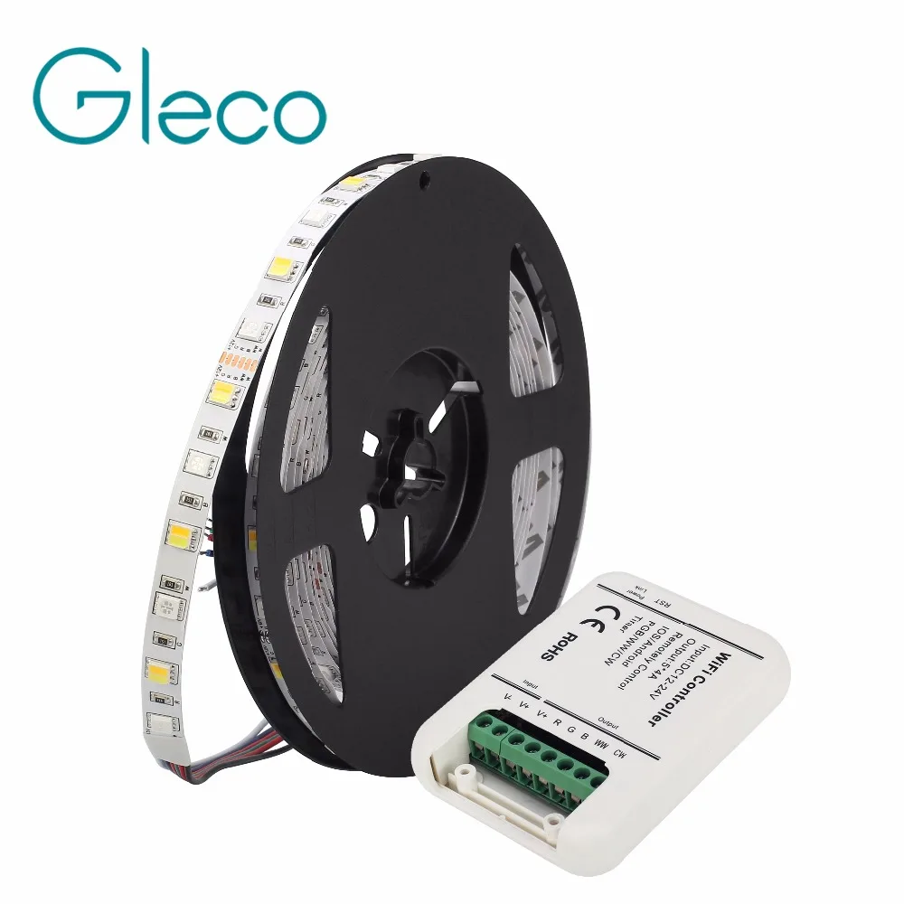 

5M LED Strip 5050 RGB CCT with WiFi LED controller Full Colour Temperature adjustable LED Strip RGB CCT 5050 60LEDs/m 12V 24V