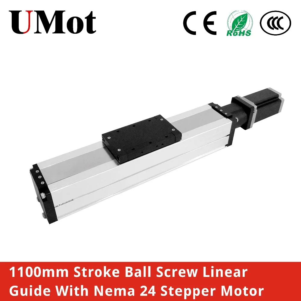 

Free Shipping 1100mm Stroke SW80 Ball Screw Linear Motion Actuator With Nema24 Stepper Motor for CNC Factory Automation