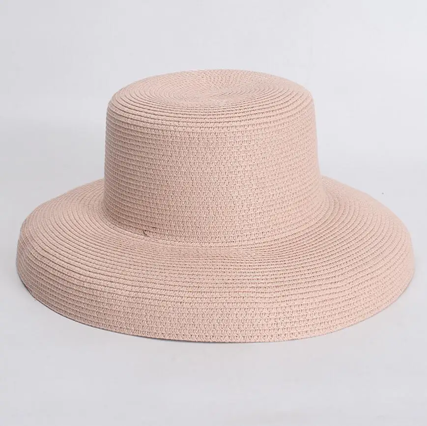 6pcs Retro Black Bucket Hats for Spring Summer 2018 Women Plain Paper