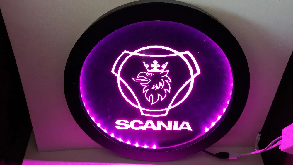 Автомобиль Scania RGB led многоцветный беспроводной контроль пивной бар Паб Клуб неоновая вывеска специальный подарок