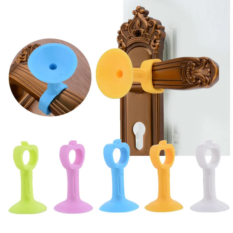 

1PC Anti-Collision Silicone Door Stopper Silencer Crash Pad Wall Protectors Door handle protector Multi-function suction cup