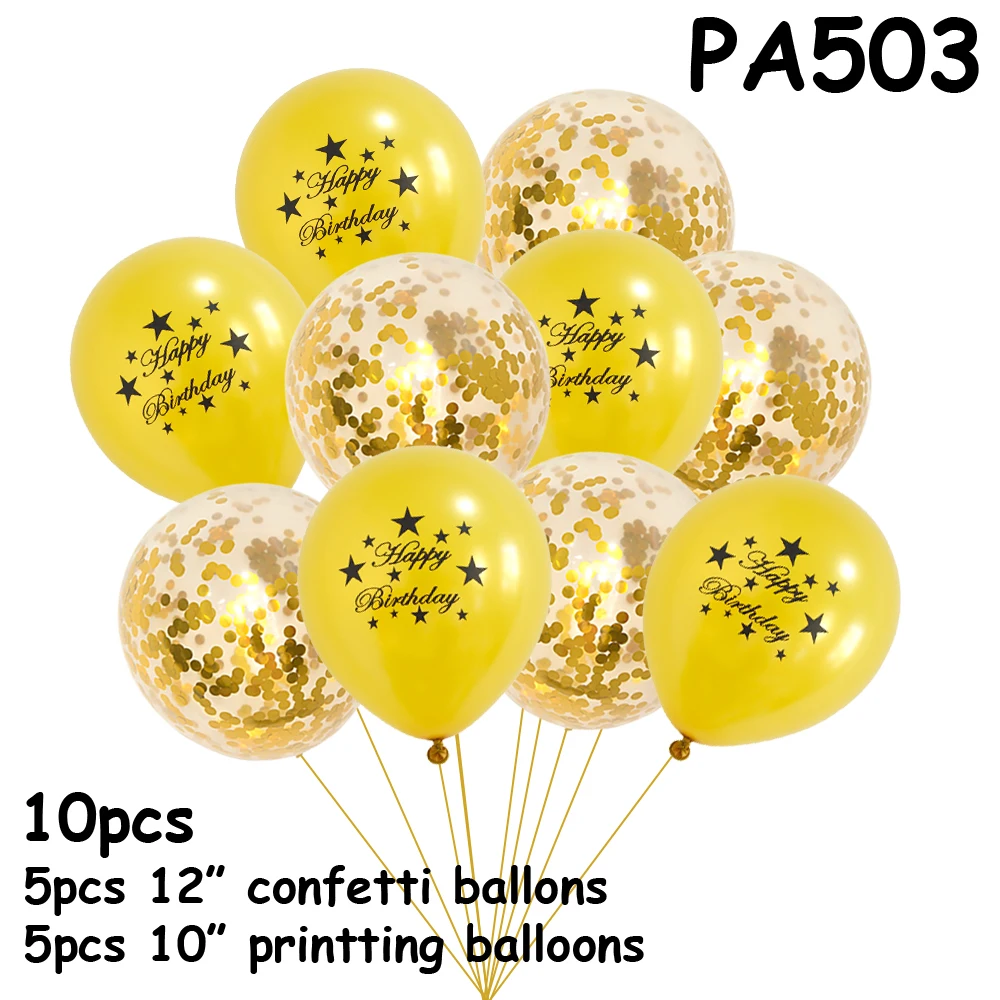 balloons happy birthday letters Confetti Balloons Party Decorations Kids balloons with inscriptions inflatable Birthday Ball - Цвет: PA503