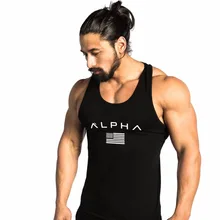 Новая мода хлопчатобумажные рубашки без рукавов майка Мужская Фитнес рубашка мужская майка для бодибилдинга тренировки жилет для фитнеса