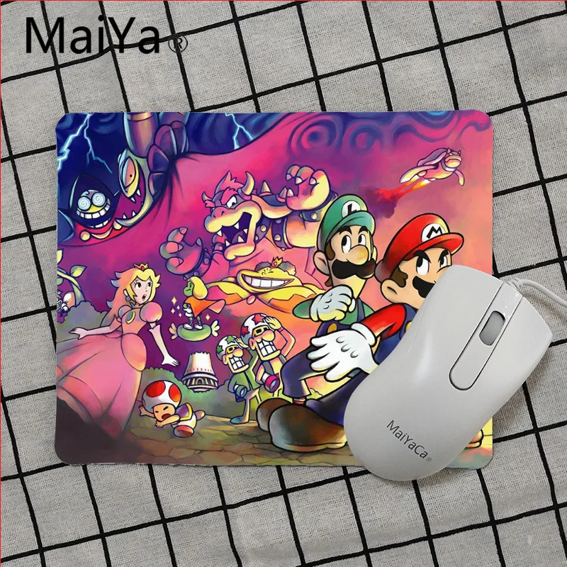 Maiya Высокое качество Супер Марио красивые коврик для мышки в стиле аниме Гладкий блокнот настольные компьютеры коврики игровой коврик для мыши - Цвет: No Lock Edge25x29cm