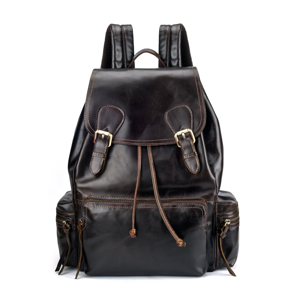

Genuine Leather Backpack Men Women Natural Cow Leather Travel Backpacks Man Vintage Big Casual School Shoulder Bags Rucksack