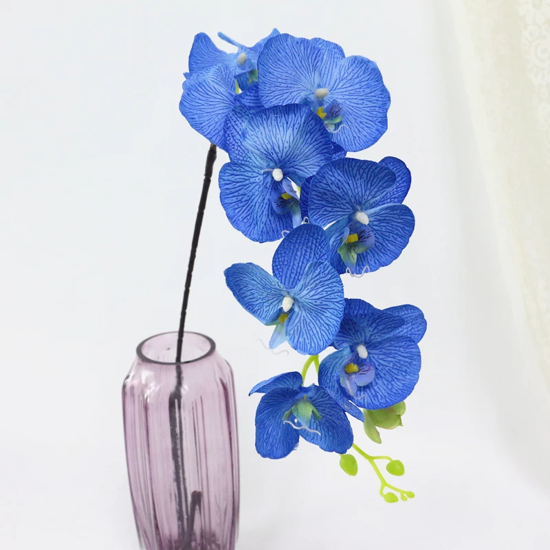 JAROWN Artificial Silk Orchid Flower Simulation 8 Heads Butterfly Orchid Flower For Wedding Decoration Flores Home Office Decor (6)_
