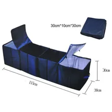 Organiser Car Stowing Tidying Interior Accessories Folding Collapsible Car Organizer Boot Stuff Storage Bags 4 Grid 600D